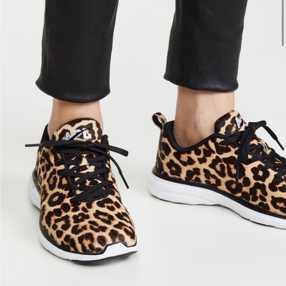APL iconic pro leopard print calf hair sneakers